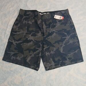 NWT Vintage Route 66 Men's Black Camo Shorts Sz30